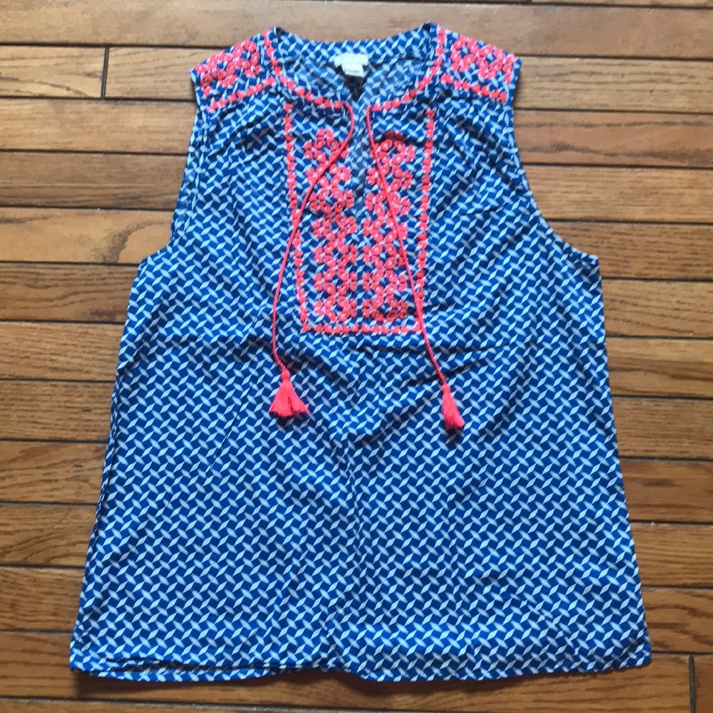 Embroidered tank top